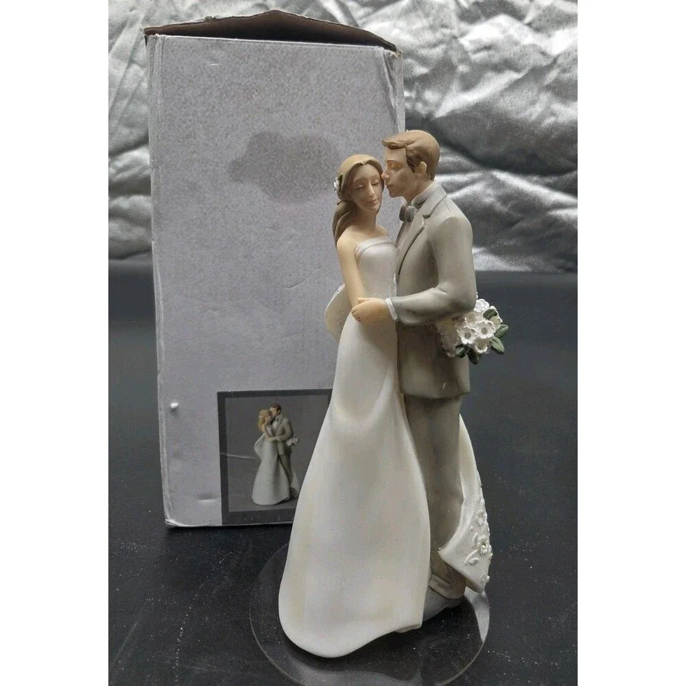 Roman Wedding Cake Topper - Blessings Of Love By Karen Hahn Caucasian Couple